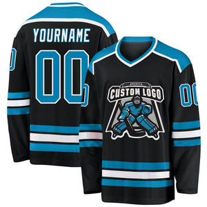 Design personnalisé imprimé maillot de hockey sur glace nouveau style maillot de hockey sur glace respirant personnalisé mode OEM pas cher prix séchage rapide - Product Image 6