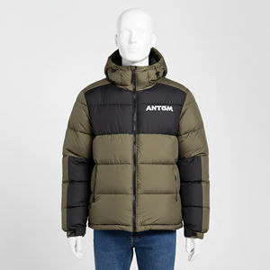 Chaqueta de Invierno para Hombre 2026, de Lona, Acolchada, con Cuello Alto, Logotipo Bordado en la Parte Delantera, Impermeable, Cálida y Resistente al Viento - Product Image 4