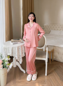 Conjuntos de Ropa de Maternidad de Seda Francesa B381, Suaves, Transpirables, Absorbentes de Sudor, Tejido Largo, Opción Económica para - Product Image 3