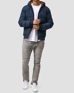 Abrigo acolchado de cuello alto personalizado para hombre, chaqueta acolchada de hip hop de gran tamaño, novedad de 2025 - Product Image 1