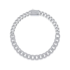 High Quality Diamond Cuban <b>Bracelet</b> for Modern <b>Women</b> & Special Occasions Available for Bulk Quantity from India - Product Image 1