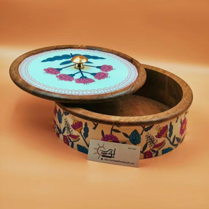 กล่องเครื่องเทศตั้งโต๊ะทำจากไม้ธรรมชาติพิมพ์ลายพรีเมี่ยมพร้อมช่องแยกสำหรับเครื่องเทศและผลไม้แห้ง - Product Image 5