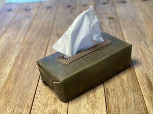 Organizador de cuero hecho a mano para almacenamiento de servilletas de habitación de hotel personalizado con logotipo en relieve, caja de pañuelos para restaurante, soporte para caja de pañuelos, 2017 - Product Image 3