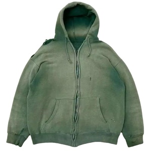 Sweat à capuche en molleton pour homme en coton premium, délavé à l'acide, brodé, anti-boulochage, couleurs personnalisables, haute qualité, vente en gros - Product Image 1