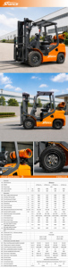 Chariot élévateur GPL 2.0T 2.5T 3.0T 3.5T certifié EPA, moteur 2.4L, pour manutention de matériaux en entrepôt intérieur/extérieur - Product Image 2