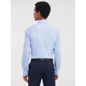 Herringbone <b>Long</b> <b>Sleeve</b> <b>Polo</b> <b>Shirt</b> with Corporate Merchandising Promotional Product Category - Product Image 5