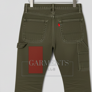 Pantalones de Mezclilla para Hombre, Estilo Carpintero, Corte Recto Ajustado, Tejido Denim Resistente de 400 GSM, con Logotipo Personalizado - Product Image 6