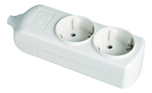 Multipresa bianca 3680W 2 prese senza fili 250V 16A (Solera 8002) - Product Image 1