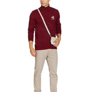 Simple Fashion Pullover Solid Tone High <b>Neck</b> Long Sleeve Top with Flexible Fit <b>Men</b> <b>Turtle</b> <b>Neck</b> Shirt - Product Image 1