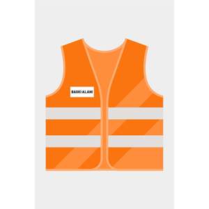 Gilet de sécurité orange promotionnel pour une visibilité accrue - Product Image 1