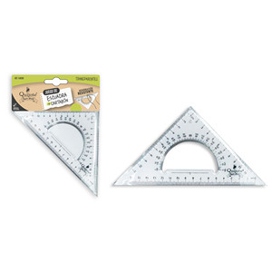 Set di cancelleria quadrata in plastica trasparente da 17cm - Product Image 1