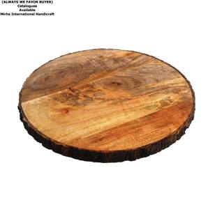 Bol de service à salade en bois de manguier biodégradable Plateau en bois émaillé à imprimé floral fait à la main en Inde - Product Image 4