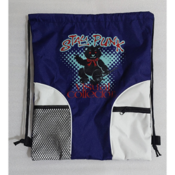 Round Bottom Canvas Drawstring Gym Bags with Custom Printing Custom Colors Unisex Dot Pattern - Product Image 4