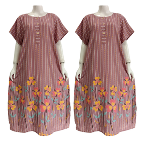 ชุดนอนผ้าเรยอนสำหรับผู้หญิงชุดนอนแขนสั้นชุดใส่ประจำวัน - Product Image 6