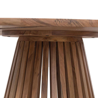 Massiver Mango-Holz Runder Moderner Café-Esstisch mit Naturfinish für Küche, Restaurant und Zuhause Massivholztisch