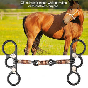Mors à cheval 5,5 pouces en acier inoxydable, mors à bride à manche court enroulé de fil de cuivre, mors d'entraînement western junior pour vache, réutilisable - Product Image 4