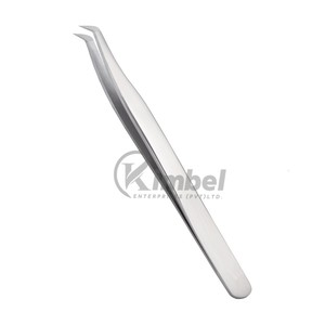Pince à épiler d'extension de cils à texture lisse inclinée en acier inoxydable multicolore personnalisée de haute qualité 12cm haute performance nouveau - Product Image 6