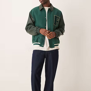 Lettermen <b>Jacket</b> <b>Men's</b> Modern Outdoor Casual Stand Collar Front Breathable Eco-Friendly Winter Warm <b>Soft</b> Comfortable Fashion - Product Image 2