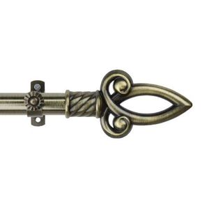 Supports de rideaux métalliques réglables vintage 2025 pour support de tringle double avec rideaux superposés ou combinaisons de rideaux occultants et transparents - Product Image 1