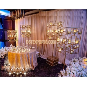 Bougeoirs en métal exclusif pour décoration de mariage, bougeoirs rotatifs pour scène de mariage, bougeoirs en métal - Product Image 1