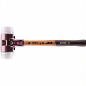 ค้อนหน้าอ่อน SIMPLEX พร้อมเคลือบ HALDER สีขาวซุปเปอร์พลาสติก ความยาว 300 มม. เส้นผ่านศูนย์กลางหัว 30 มม. สำหรับงานไม้เนื้อแข็งปานกลาง - Product Image 3