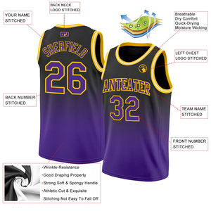 Maillot de basket-ball maillots de l'équipe de qualité supérieure réversible cousu personnalisé adultes hommes vêtements de basket-ball chemises Service OEM - Product Image 4