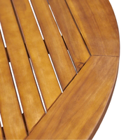 Juego de Mesa de Comedor de Madera de Acacia Sólida de Alta Calidad, Moderno, para Todo Clima, con 4 Sillas, para Jardín, Playa, Balcón, Patio, Restaurantes y Hoteles