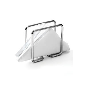 Vintage American Style Multi-Purpose Metal Napkin <b>Stand</b> & Holder Silver Color for Home & Office <b>Desktop</b> Organization - Product Image 1