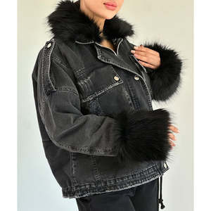 Veste en jean pour femme d'hiver, coton respirant, style décontracté, qualité supérieure, manches longues - Product Image 4