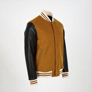 Chaqueta Varsity de Inspiración Retro, Estilo Clásico, Comodidad Moderna, Perfecta para el Estilo Urbano Diario - Product Image 1