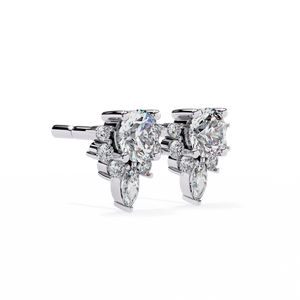 Boucles d'oreilles uniques en or 18 carats avec diamant de laboratoire, boucles d'oreilles de qualité supérieure - Product Image 4