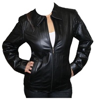 Veste en cuir de mouton véritable personnalisée pour femmes style occidental vintage avec décoration brodée respirante pour les amateurs de moto