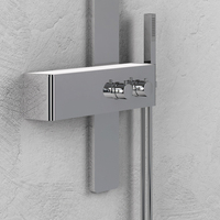 Colonne de douche encastrée en acier inoxydable brossé 016 avec 2 fonctions Top L50XP47XH130 Ensemble de quincaillerie de bain