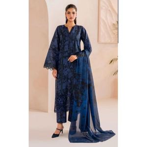 Conjuntos de Shalwar Kameez y Dupatta de Algodón y Poliéster Bordados, Transpirables, Listos para Usar, para Fiestas Formales, Precio de Fábrica, Tallas Grandes - Product Image 2