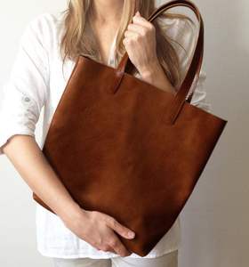 Sac fourre-tout quotidien en cuir grainé Veltrin Bold - Product Image 1