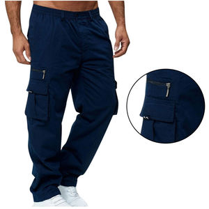 Purple Men's Polyester <b>Cargo</b> <b>Work</b> <b>Pants</b> CE Certified Breathable Holster Pockets Drawstring Waist Cuffed Ankles Needle Detection - Product Image 4