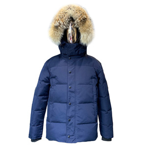 Chaqueta de Invierno para Hombre, Estilo Clásico Canadiense, de Alta Calidad, Abrigo Cálido, Cortavientos, con Piel de Lobo Auténtica, Chaqueta Parka de Plumas de Ganso - Product Image 4