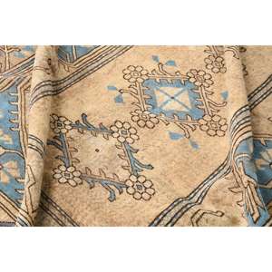 Alfombra Oriental Vintage Grande de 6.5x9.8 pies, Marrón y Azul, de Lana - Product Image 5