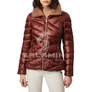 แจ็กเก็ตขนเป็ดคอปกแขนยาวผ้าสแปนเด็กซ์ออกแบบโลโก้ได้ตามต้องการ - Product Image 1