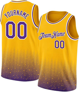 Maillot de basket-ball personnalisable de nouvelle saison, respirant, grande taille, lavé, de haute qualité, 100% polyester, cousu - Product Image 2