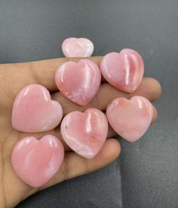 Alta calidad 29mm suave forma de corazón cabujón hermoso ópalo Rosa Natural venta al por mayor piedras preciosas sueltas para la fabricación de joyas - Product Image 1