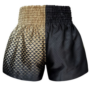 Pantalones cortos transpirables de cintura alta con logotipo personalizado MMA Kick Boxing, ropa de artes marciales personalizable que incluye equipo de lucha Muay Thai - Product Image 6