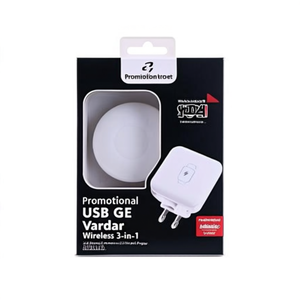 Caricatore Wireless 3-in-1 Promozionale USB Vardar - Product Image 2