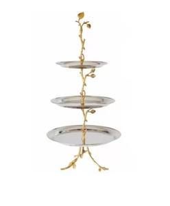 Two <b>Tier</b> Metal <b>Cake</b> <b>Stand</b> Gold Plated Wedding Decorative Handmade <b>Cake</b> <b>Stand</b> Round Shape Designer Fancy Metal <b>Cake</b> <b>Stand</b> - Product Image 6