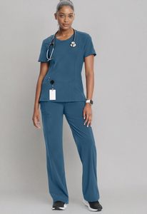 กางเกงจ็อกเกอร์ผ้าฝ้ายผสมโพลีเอสเตอร์ทันสมัย เสื้อสครับทางการแพทย์แบบยูนิเซ็กซ์สำหรับแพทย์และพยาบาล ชุดยูนิฟอร์มโรงพยาบาลขายส่ง - Product Image 5