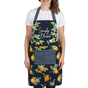 Tablier utilitaire avec bords renforcés et tablier en coton à longue couverture facile à nouer pour la cuisine à domicile ou le restaurant - Product Image 1