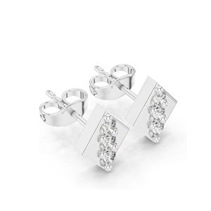 0.39 CT Lab-Grown Diamond Stud <b>Earrings</b> VVS-VS EF Clarity Available in 18KT, 14KT, 10KT Gold & 925 Silver <b>Moissanite</b> & - Product Image 4