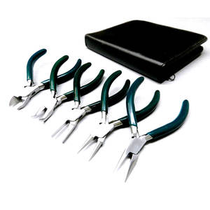 Pinces de fabrication de bijoux en acier inoxydable de haute qualité à faible quantité minimale de commande Kit de pinces à bijoux d'approvisionnement direct d'usine - Product Image 3