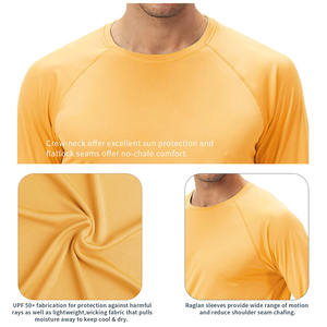 Nuevo Producto popular Ropa al aire libre Rash Guard Camisetas Manga larga Cuello redondo Slim-Fit Rash Guard para hombres - Product Image 4