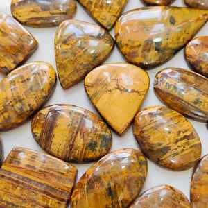 Lote de cabujón Nellite de diseñador, 10 piezas, piedras preciosas sueltas lisas de 25 a 15 MM, forma única para la fabricación de joyas - Product Image 1